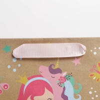 Пакет подарочный крафтовый вертикальный, упаковка, &laquo;Маленькая принцесса&raquo;, ML 23 х 27 х 11.5 см