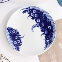 Тарелка "Романс букет", д-200мм, нео гжель