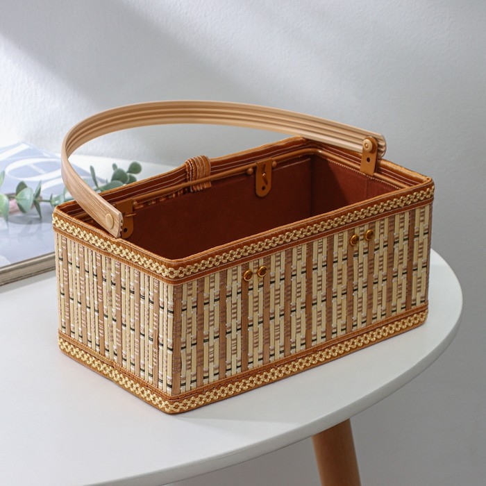 Корзина для хранения Доляна Nature, 24&times;13&times;11 см, бамбук