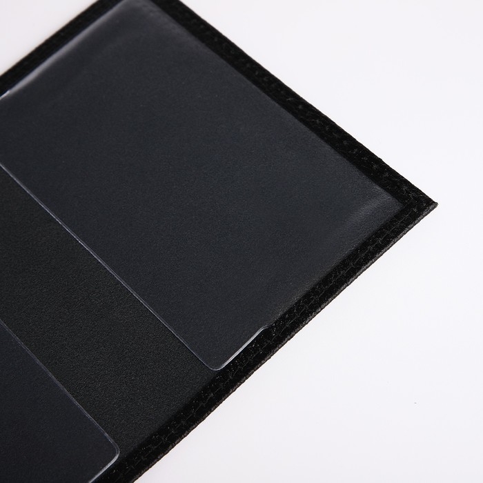 Обложка для паспорта, цвет чёрный