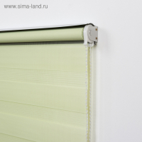 Штора рулонная &laquo;День-ночь&raquo;, 60&times;180 см (с учётом креплений 3,5 см), цвет зелёный