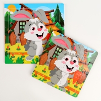 Деревянный пазл «Заяц», 15 х 15 х 0,6 см Деревянный пазл «Заяц», 15 х 15 х 0,6 см