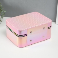 Шкатулка кожзам с зеркалом "Плетение" розовая н-р 3 шт 19,4х12,5х8 22х16х9 11,5х24,5х18,5 см Шкатулка кожзам с зеркалом "Плетение" розовая н-р 3 шт 19,4х12,5х8 22х16х9 11,5х24,5х18,5 см