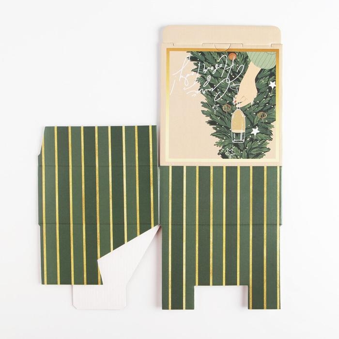 Коробка подарочная новогодняя складная &laquo;Сияй&raquo;, 15 х 15 х 7 см, Новый год