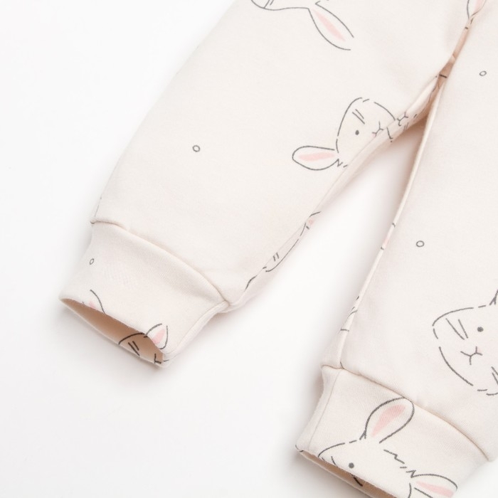 Ползунки-штанишки Крошка Я &laquo;Зайчик&raquo;, рост 62-68 см, цвет бежевый