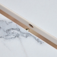 Стол обеденный на одной ножке раздвиж Норд, 90(122)х90х79, ЛДСП 22мм/Пластик,Мрамор Белый