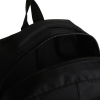 Рюкзак школьный из текстиля на молнии, 5 карманов, цвет чёрный/синий