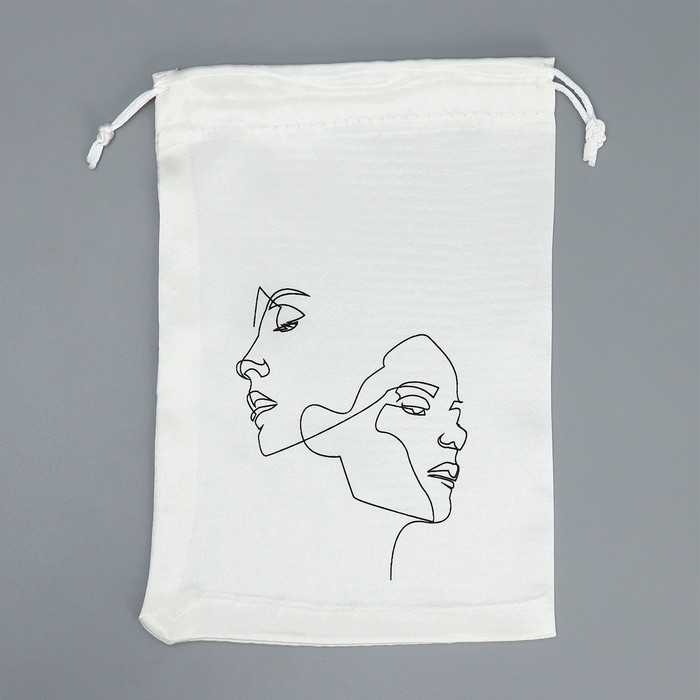 Мешочек подарочный атласный &laquo;Лица&raquo;, 16 х 24 см +/- 1.5 см