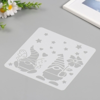 Трафарет пластик "Цветочные гномы" 20х20 см Трафарет пластик "Цветочные гномы" 20х20 см