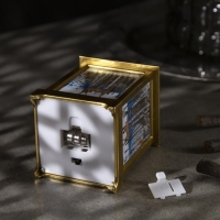 Светодиодная фигура &laquo;Фонарь с оленем&raquo; 6 &times; 13 &times; 6 см, пластик, батарейки AG13х3 (в комплекте), свечение тёплое белое