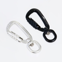 Карабин с байонетной муфтой и вертлюгом, 9х4 см, 400кг, микс Карабин с байонетной муфтой и вертлюгом, 9х4 см, 400кг, микс