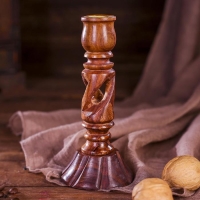 Подсвечник "Красота" дерево 7х7х20,5 см