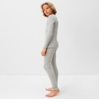 Термобелье для мальчика (лонгслив, легинсы) цвет серый меланж, рост 104