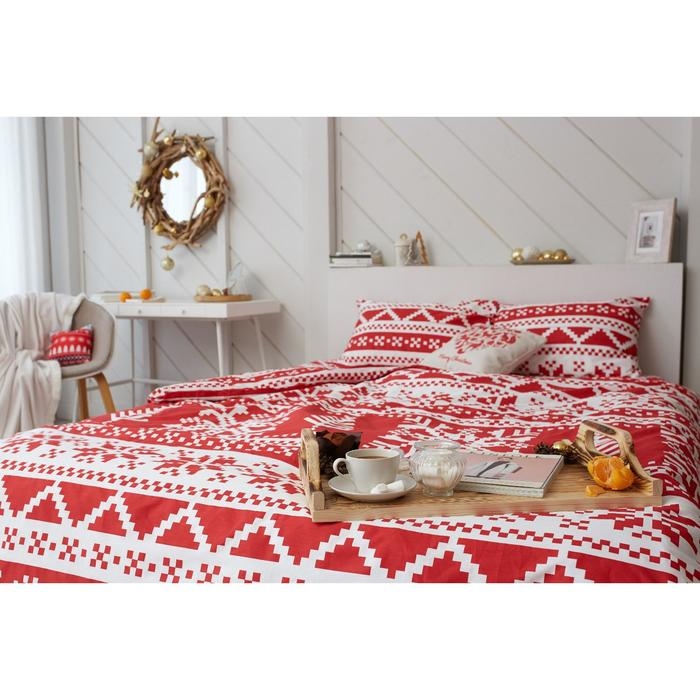 Постельное белье LoveLife 1,5сп Christmas ornament 143*215см,150*225см,50*70см-2шт