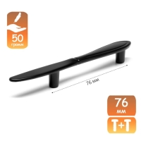 Ручка-скоба "Нож" CAPPIO RSC002, м/о 76 мм, цвет черный Ручка-скоба "Нож" CAPPIO RSC002, м/о 76 мм, цвет черный