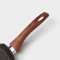 Сковорода блинная Magistro Granit, d=24 см, ручка soft-touch, антипригарное покрытие, индукция, цвет чёрный