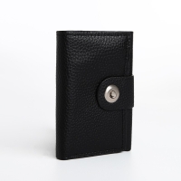 Портмоне мужское на магните, отдел для купюр, для карт, для монет, цвет чёрный