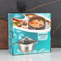 Кастрюля &laquo;Диана&raquo;, d=22 см, 4,2 л, капсульное дно, индукция