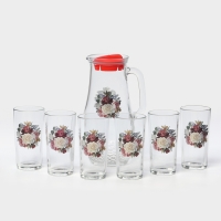 Набор питьевой «Романс», 7 предметов: кувшин 1,5 л, стаканы 230 мл, 6 шт Набор питьевой «Романс», 7 предметов: кувшин 1,5 л, стаканы 230 мл, 6 шт