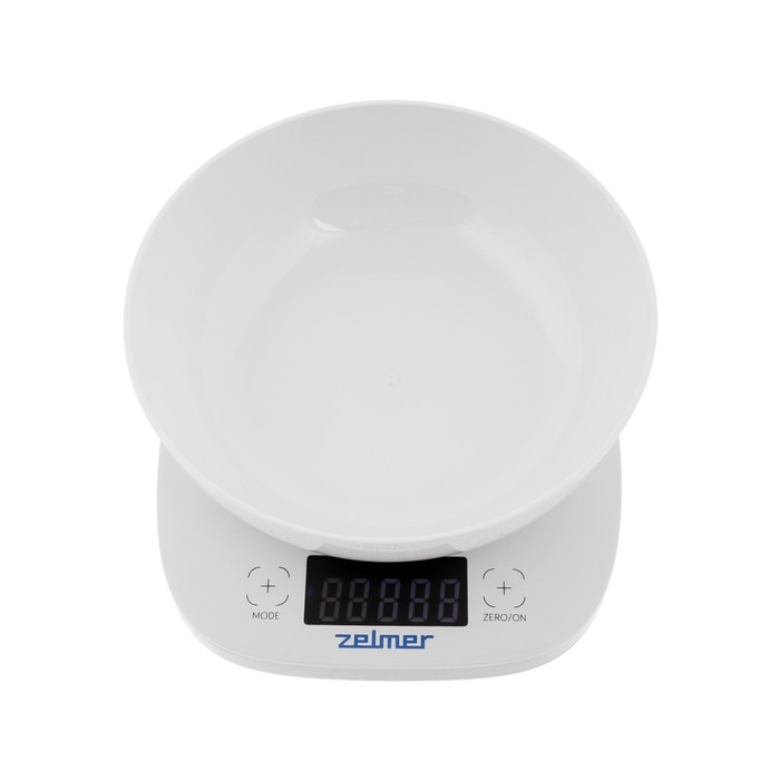 Весы кухонные Zelmer ZKS1460, электронные, до 5 кг, белые Весы кухонные Zelmer ZKS1460, электронные, до 5 кг, белые