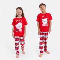 Пижама для девочки новогодняя KAFTAN "Bear", размер 28 (86-92)