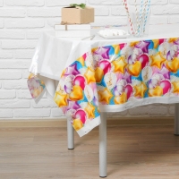 Скатерть одноразовая &laquo;Влюбленность&raquo;, шарики, 182х137см