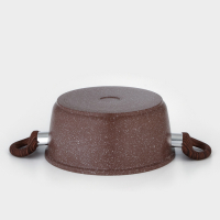 Кастрюля Доляна &laquo;Брауни&raquo;, 3,3 л, d=24 см, h=10 см, стеклянная крышка, антипригарное покрытие, индукция