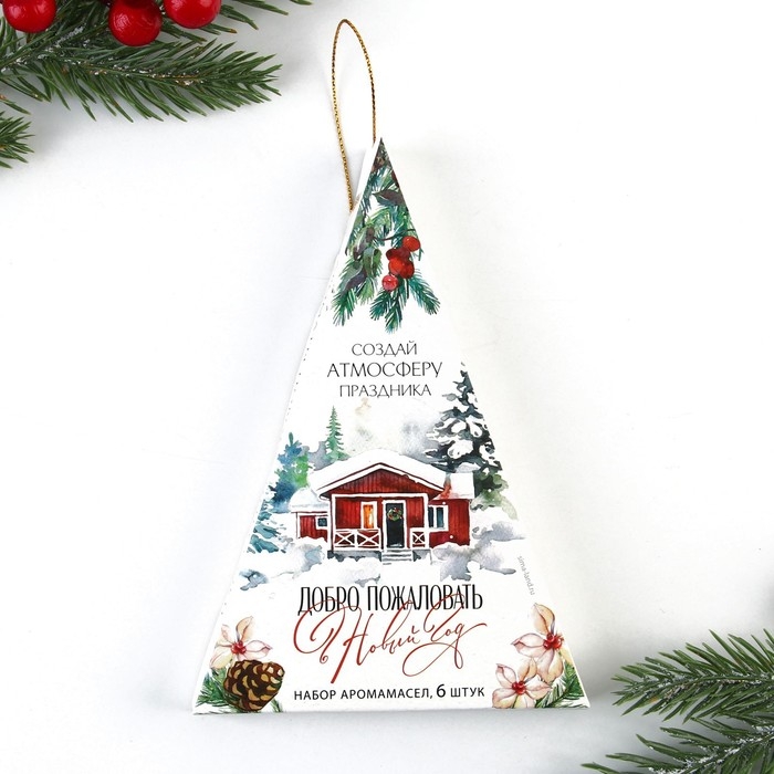 Аромамасла новогодние &laquo;Добро пожаловать в Новый год&raquo;, на Новый год, набор 6 шт, 3 мл