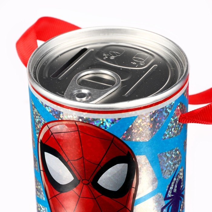 Копилка с голографией, 7,8 см х 7,8 см х 12 см "Спайдер-мен", Человек-паук