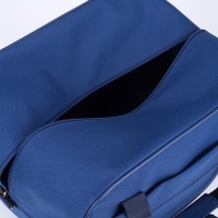 Сумка дорожная на молнии, 2 наружных кармана, длинный ремень, цвет синий Сумка дорожная на молнии, 2 наружных кармана, длинный ремень, цвет синий