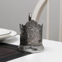 Подстаканник &laquo;Глухарь&raquo;, d=61 мм, никелированный, с чернением