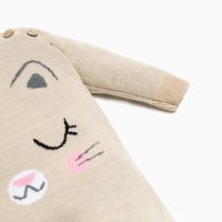 Комбинезон вязаный Крошка Я &laquo;Котик&raquo;, рост 68-74 см