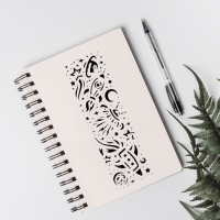 Трафарет бордюрный пластик "Ракеты в космосе" 40х12 см Трафарет бордюрный пластик "Ракеты в космосе" 40х12 см