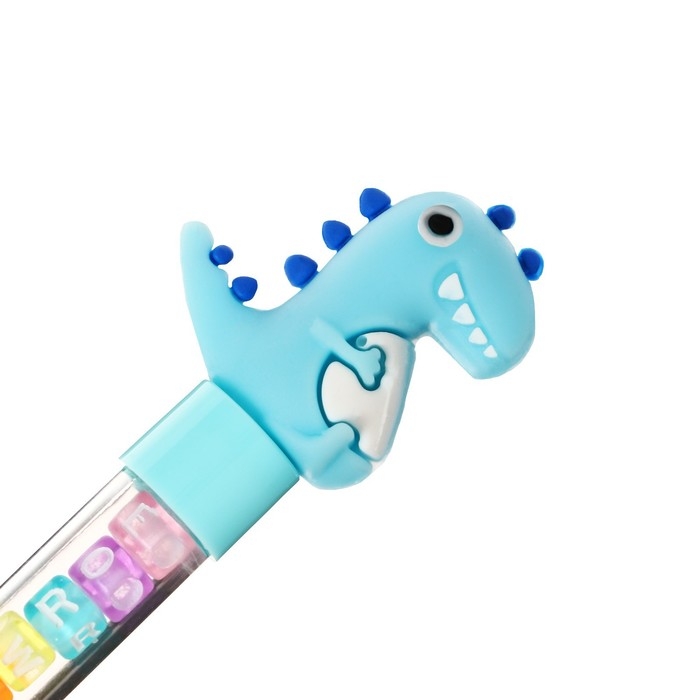 Ручка гелевая- прикол, с кубиками, Ручка гелевая- прикол, с кубиками, "Дракон", МИКС