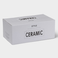 Чайная пара керамическая &laquo;Роскошь&raquo;, 3 предмета: кружка 250 мл, блюдце 23,5&times;13 см, ложка, цвет чёрный