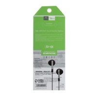 Наушники R-8, проводные, вкладыши, микрофон, 1 м, Jack 3.5 мм, чёрные Наушники R-8, проводные, вкладыши, микрофон, 1 м, Jack 3.5 мм, чёрные