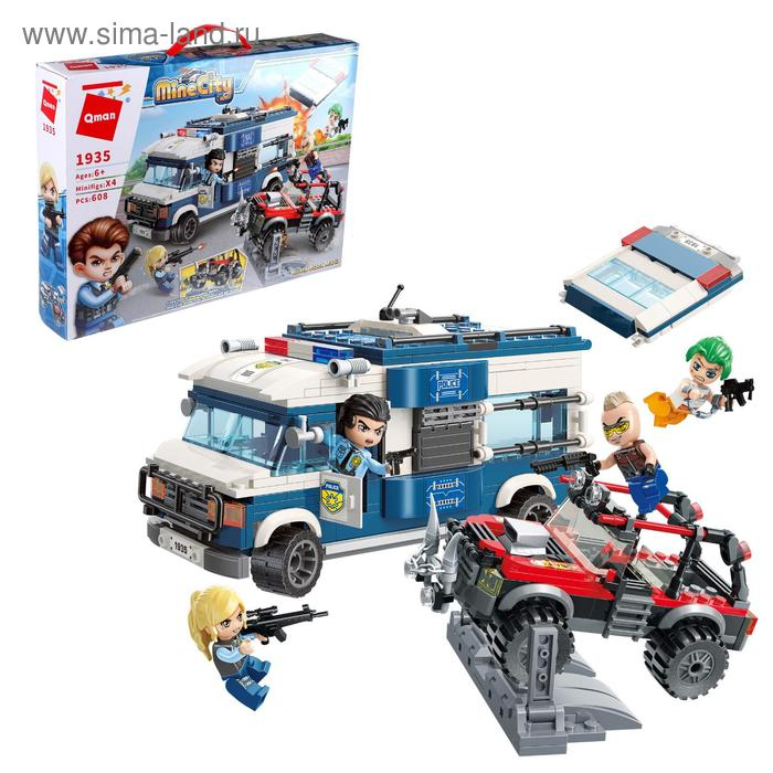 Конструктор Патруль &laquo;Полицейская погоня&raquo;, 4 минифигуры и 608 деталей