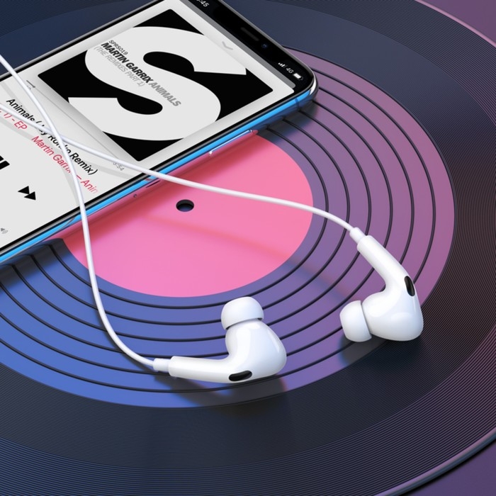 Наушники Hoco M101 Pro, проводные, вакуумные, микрофон, 1.2 м, белые Наушники Hoco M101 Pro, проводные, вакуумные, микрофон, 1.2 м, белые