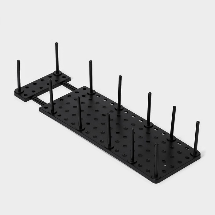 Органайзер для ящиков с регулировкой размера, 45&times;15&times;10 см, цвет чёрный