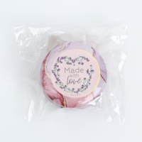 Банка для изготовления свечей с наклейкой &laquo;Mady with love&raquo;, 6,5 х 3,8 см.