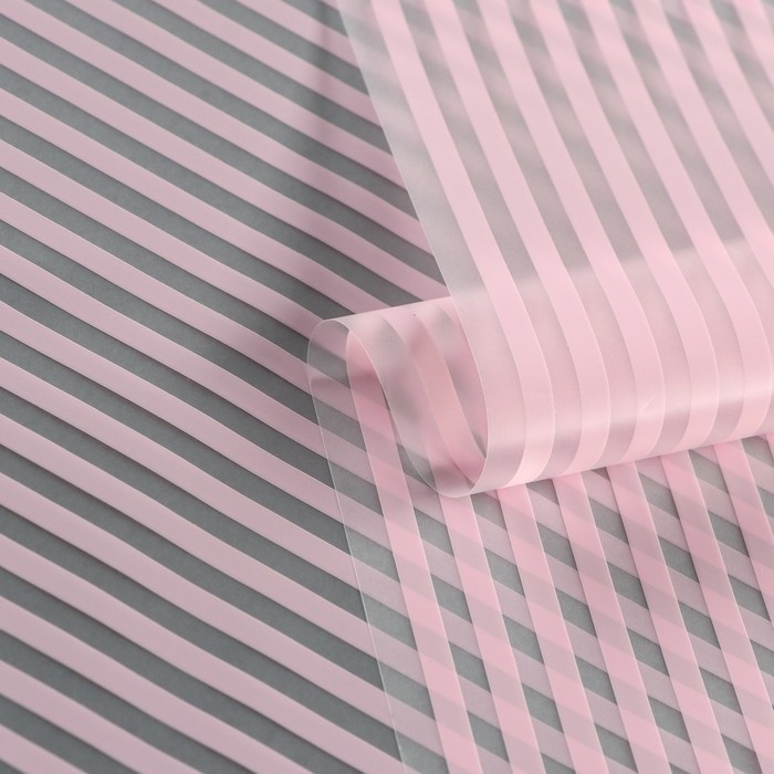 Пленка для цветов, матовая, "Зебра", розовый, 0,6 х 9м &plusmn;5%