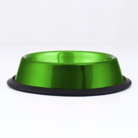 Миска с нескользящим основанием декоративная цветная, 230 мл, зелёная Миска с нескользящим основанием декоративная цветная, 230 мл, зелёная