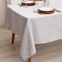 Скатерть Этель "Винтаж" цв.серебро, 142*110 +/-3 см, 115 &plusmn;10 гр,100% п/э