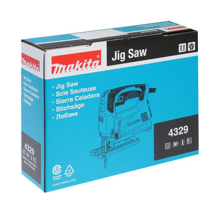 Лобзик Makita 4329, 450 Вт, 500-3100 об/мин, пропил 65 мм, регулировка оборотов Лобзик Makita 4329, 450 Вт, 500-3100 об/мин, пропил 65 мм, регулировка оборотов