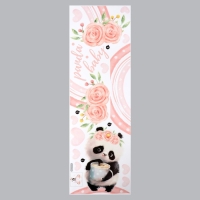 Наклейка пластик интерьерная цветная "Панда с чашкой на радуге" 30х90 см Наклейка пластик интерьерная цветная "Панда с чашкой на радуге" 30х90 см