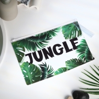 Косметичка с застёжкой зип-лок, цвет прозрачный/зелёный Косметичка с застёжкой зип-лок, цвет прозрачный/зелёный