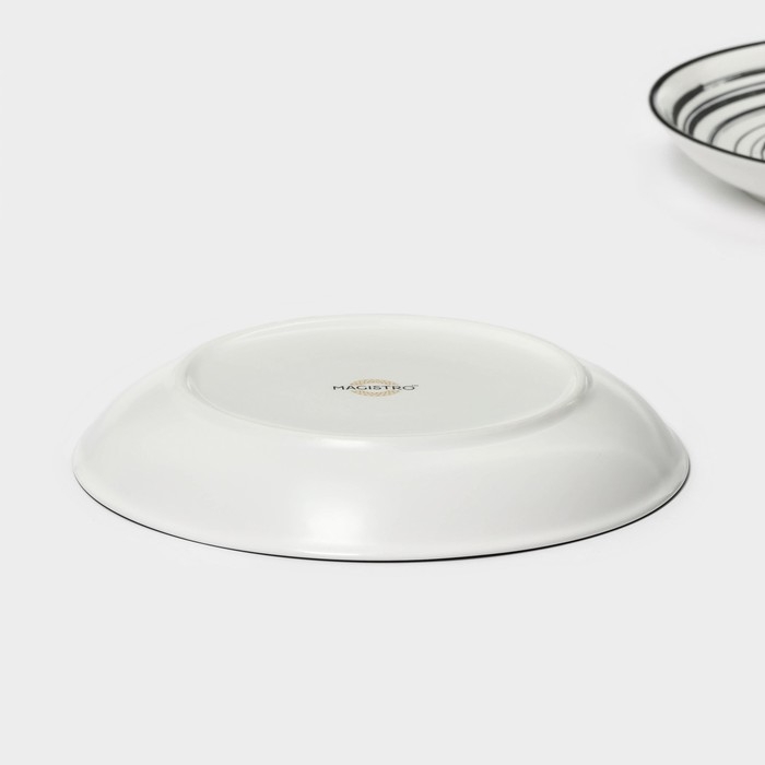 Набор тарелок фарфоровых пирожковых Magistro Hypnose, 15,3&times;2,3 см, 2 шт