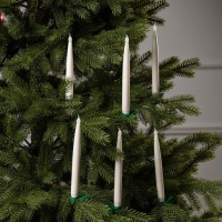 Светодиодные свечи на прищепках 19 см, 6 штук, батарейки АААх1 (не в комплекте), пульт ДУ, свечение тёплое белое