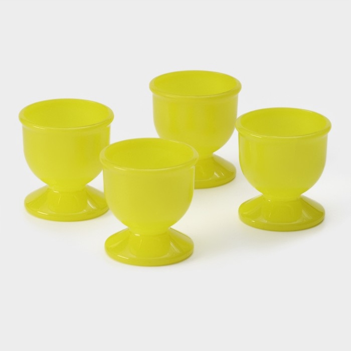 Набор подставок для яиц, 4 шт, 4,5&times;5 см, цвет МИКС