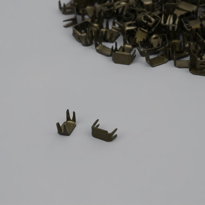 Нижний ограничитель для молнии, металлический, №3, 1000 &plusmn; 20 шт, цвет антик